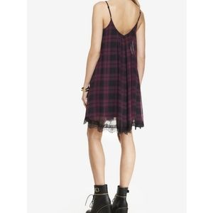 ⚠️lowest price!⚠️ Express Purple Plaid  Dress sz L